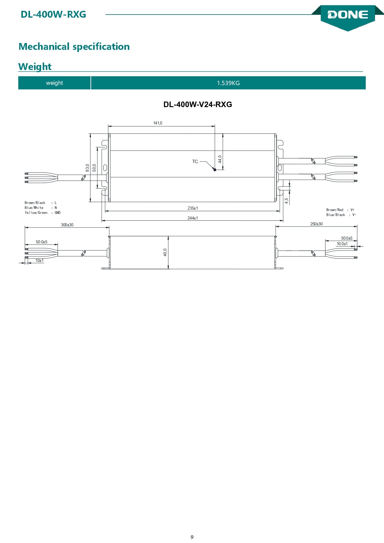 DL-400W-RXG DONE