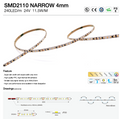 SMD2110 240 LED/M Ultra Slim 4mm +90CRI IP20 24V DC 5 Meters (16.56 feet)Roll, 6500K