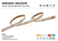 SMD2835 168 LED/M 10mm Run LED Strip +90CRI IP20 24V DC  10 Meters (32.8 feet) Roll, 3000K